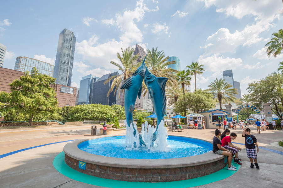 Visit the Downtown Aquarium Houston and learn about the fascinating marine world 
