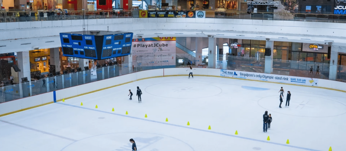 Experience the fun of skating in olympic-sized rink