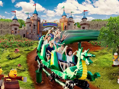 Enjoy various exciting rides in Peppa Pig Theme park with your family.