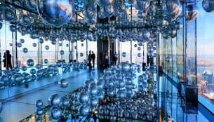 Be astonished by the scattered orbs in the room