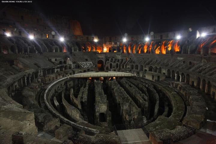 Underground Colosseum at night