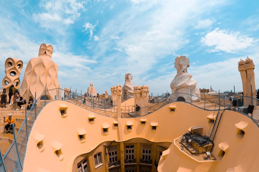 See the amazing buildings of Casa Milà-La Pedrera in Barcelona