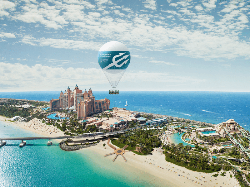 Soar at the height of 300 meters in The Dubai Balloon at Atlantis 