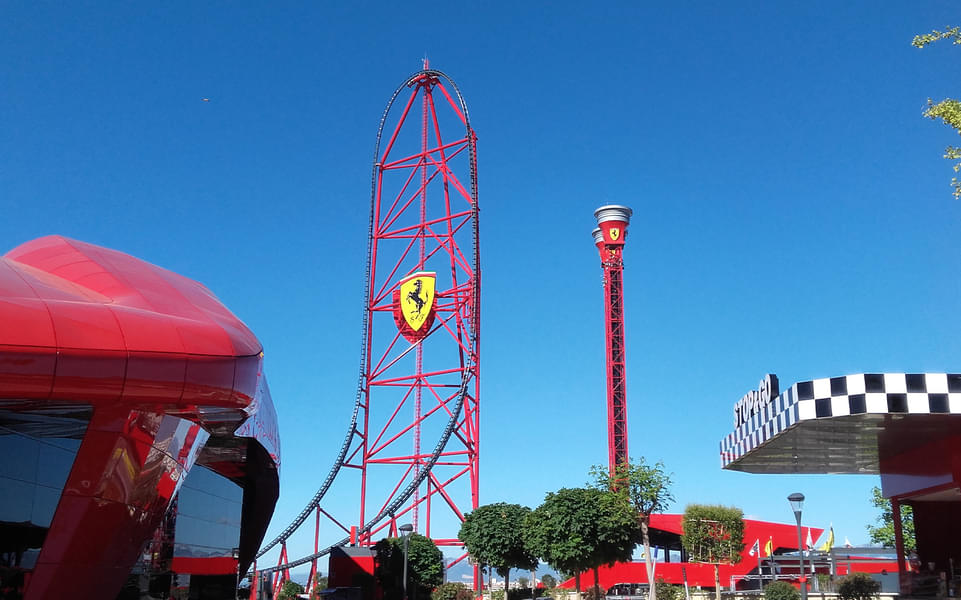 Take a break from the excitement and relax at Ferrari Land's beautifully landscaped area