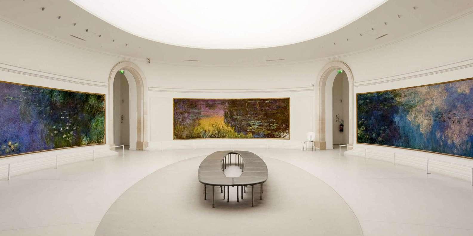 Visit the oval-shaped room showcasing Monet's amazing works