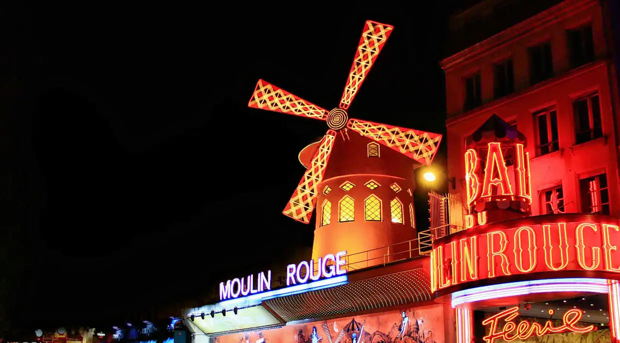 Spend an unforgettable night here in Paris at the Moulin Rouge show