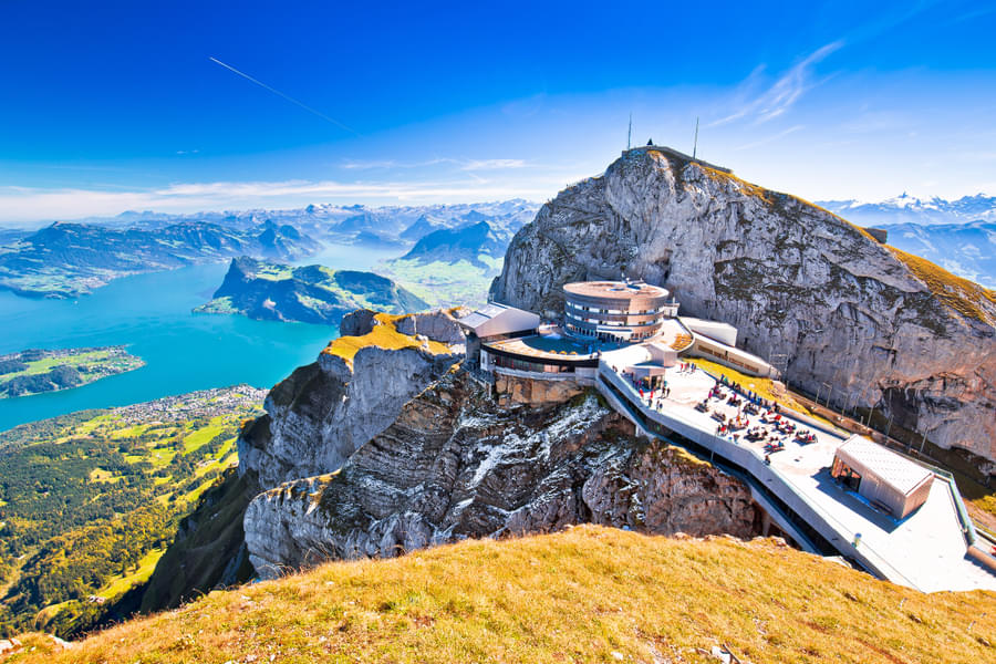 Behold the majestic Swiss Alps as you reach Mount Pilatus