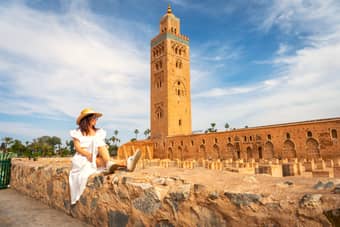Admire the towering Koutoubia’s minaret in Marrakech