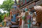 Mythological sculptures at Neelkanth Temple, Rishikesh