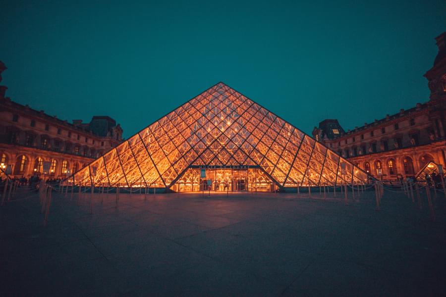 Louvre Museum Paris near Eiffel Tower