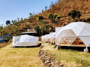 Escape to the Luxury Dome Camp in Rishikesh, where comfort meets nature