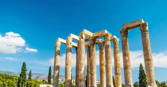 Stroll through the ancient Temple of Olympian Zeus