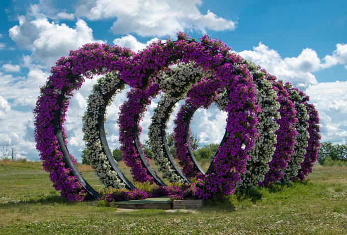 Romantic Selfie at the Heart Tunnel, Dubai Miracle Garden