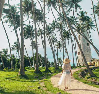 Girl going to the Lighthouse, Galle Fort