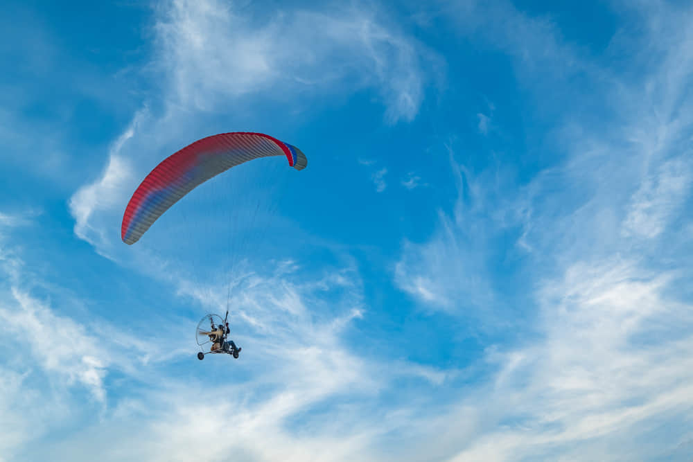 Indulge Into Adventure being take of Paramotoring