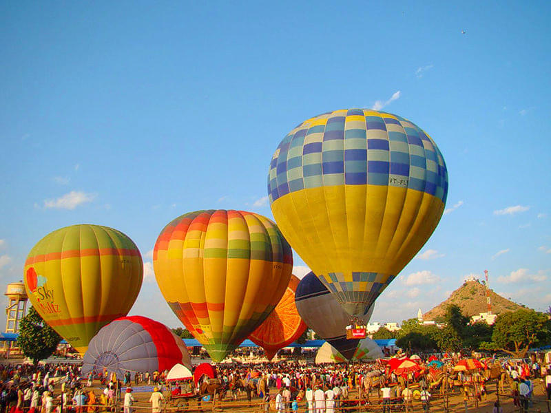 Hot Air Balloon Safari In Pushkar Fair Image