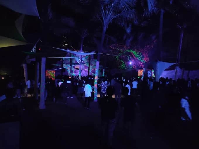 Follow a full psytrance night