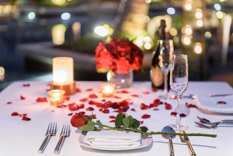 Rooftop Candlelight Dinner in Dwarka, New Delhi Image