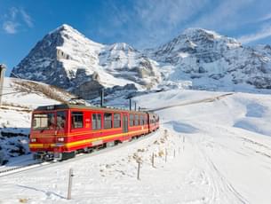Scenic rail journey to Jungfraujoch