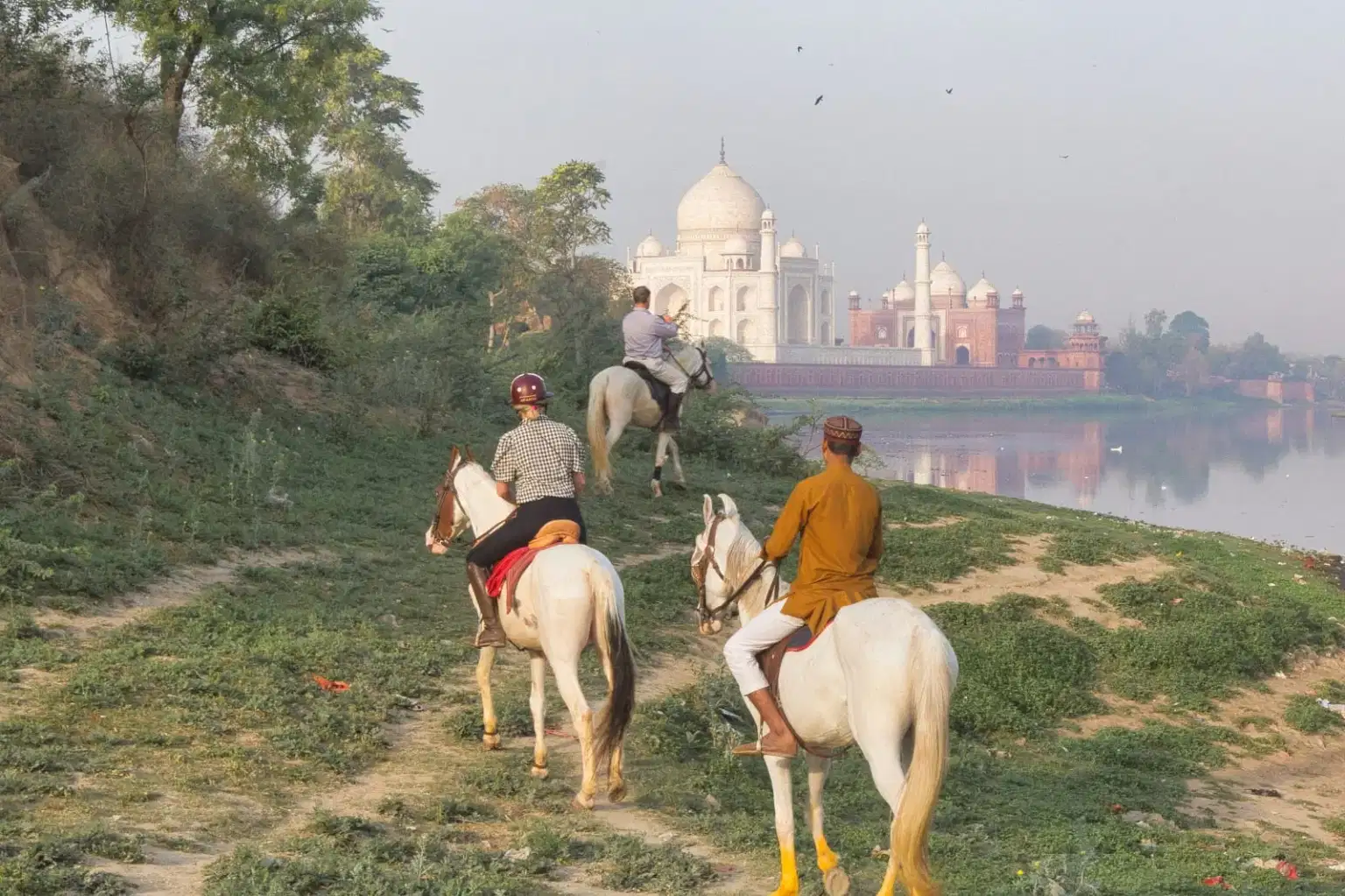 Horse Riding Around the Taj Mahal, Agra
