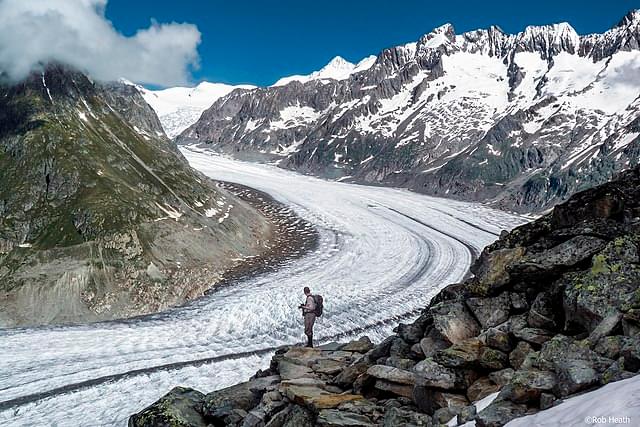 Observe Aletsch glacier