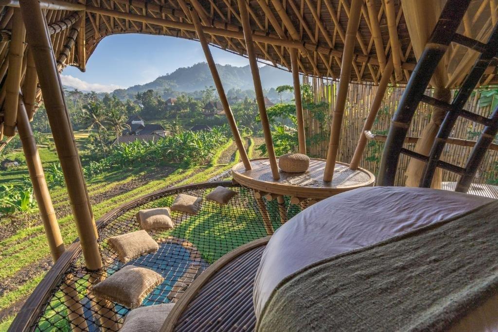 Stay in an out-of-the-box bamboo house