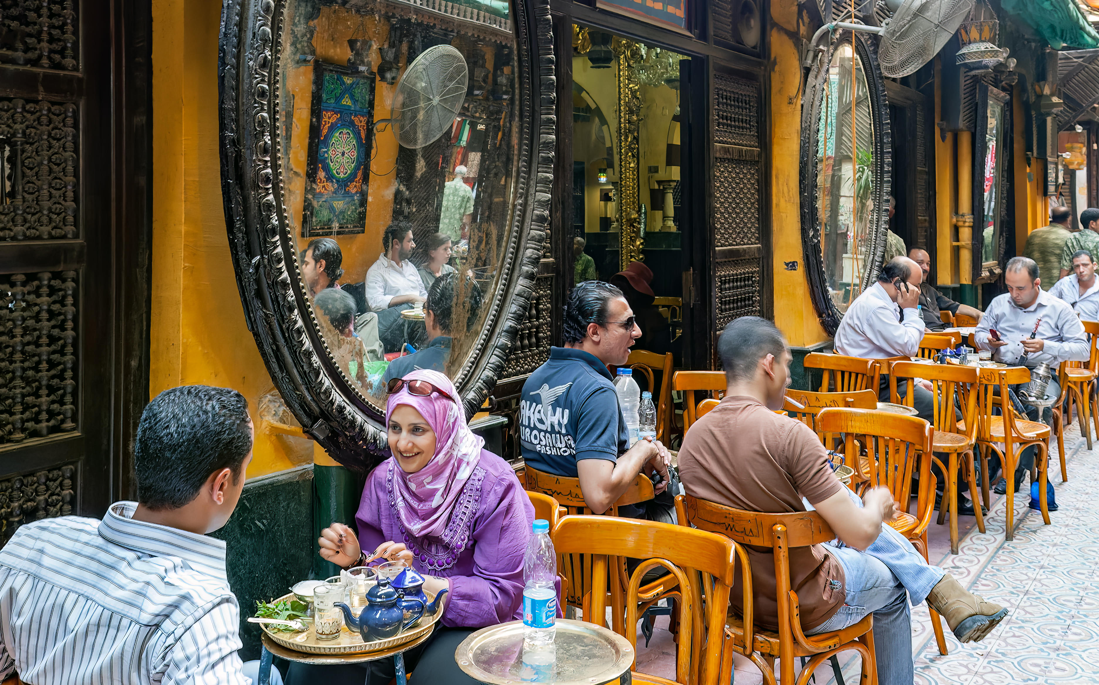 Savor authentic Egyptian coffee at El Fishawy Café
