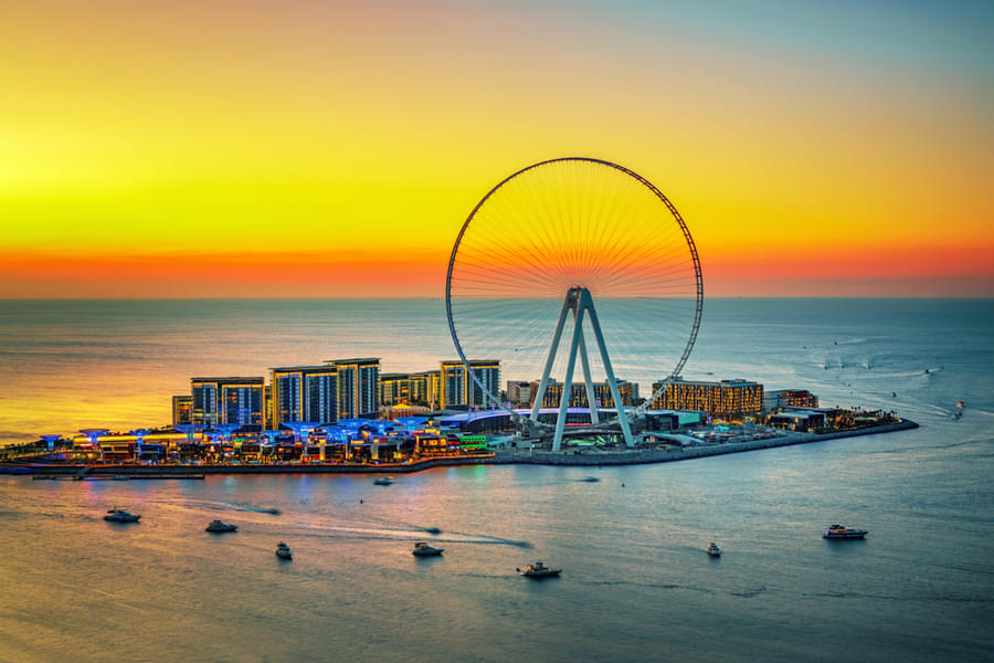 Have scenic views of Dubai at sunset