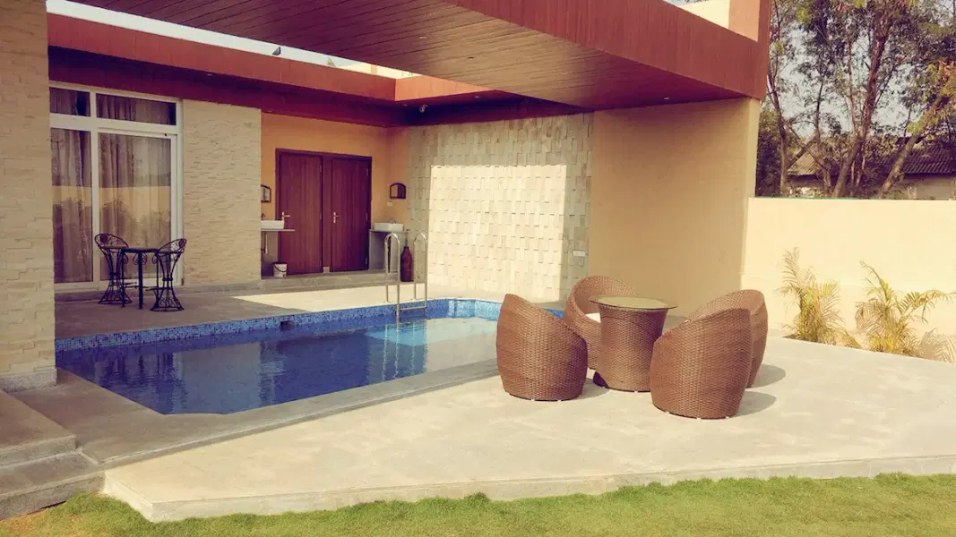 A Farmhouse Stay With Swimming Pool In Hyderabad Image