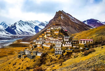 Admire the stunning views from Key Monastery