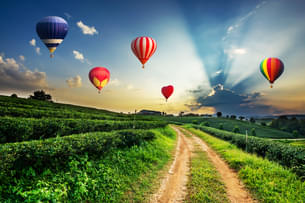 Enjoy hot air ballooning