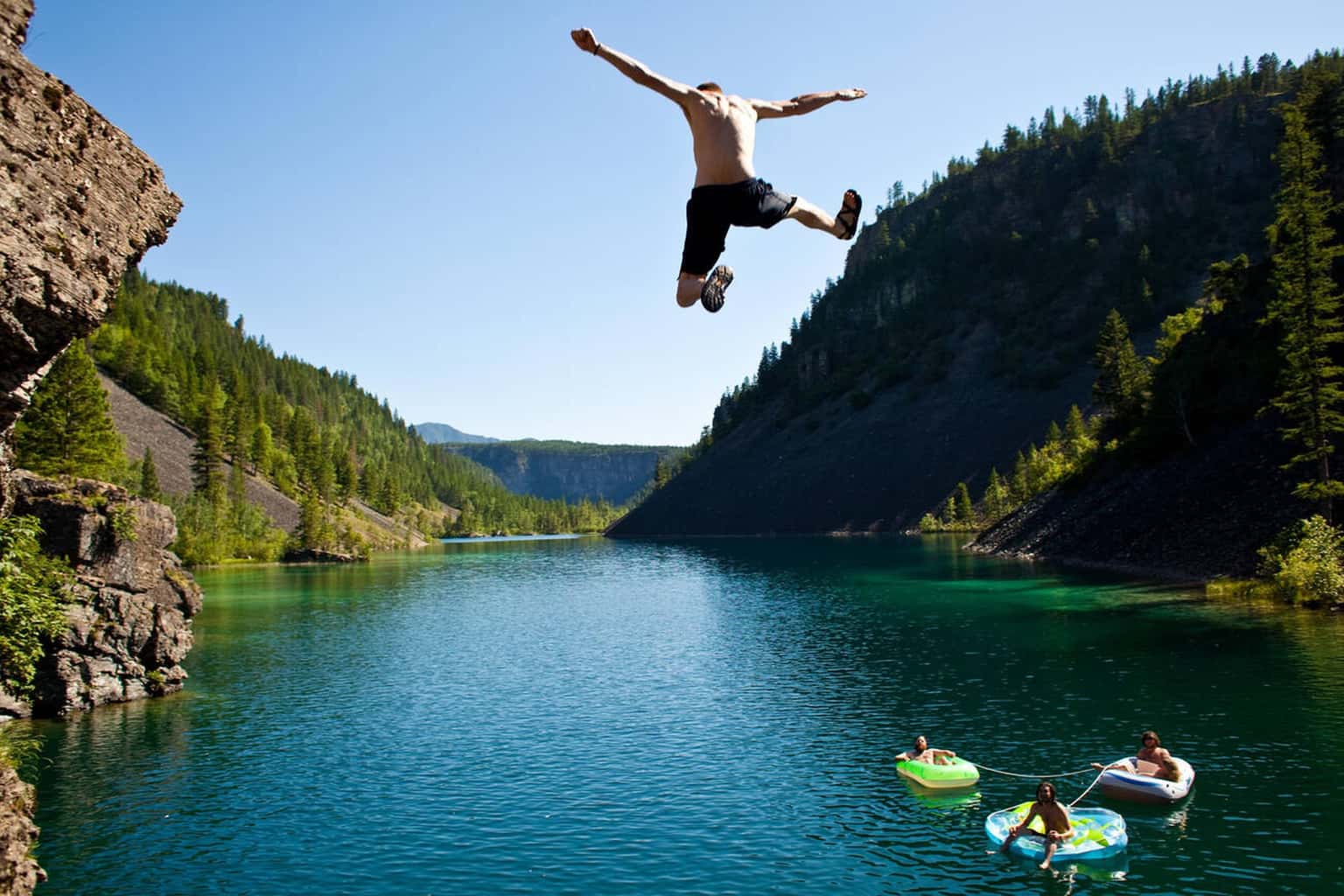 Cliff Jumping in Dawki, Meghalaya