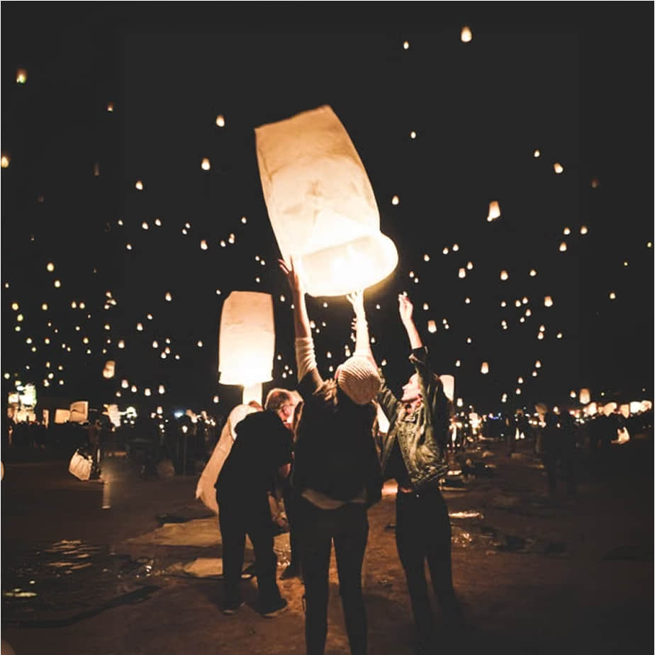 Yi Peng lantern release
