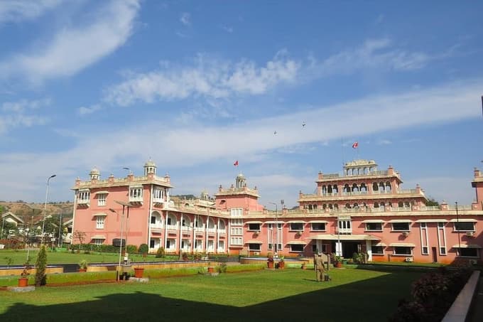 Experience serenity at Shree Narayani Dham, known for its stunning architecture and peaceful ambiance