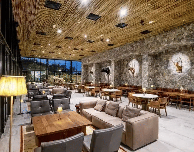 Get an essence of Africa at the Okavango Room and Terrace