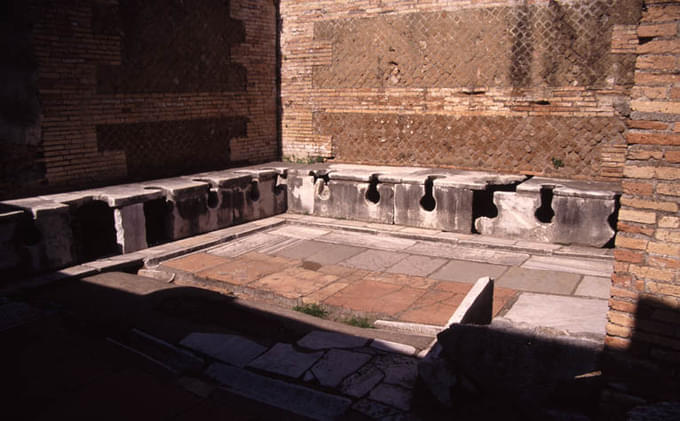 The Public Latrines, or Forica, in Ostia Antica