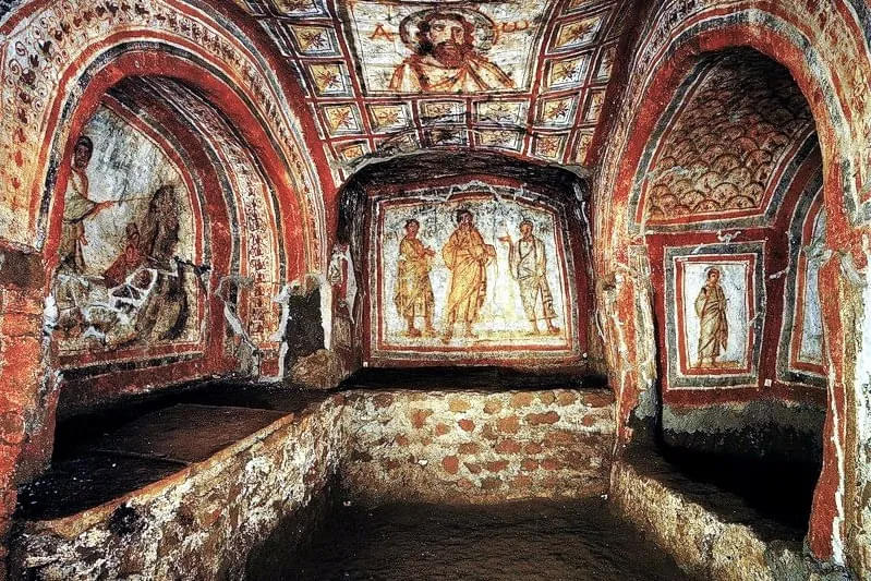 Discover the history behind the ancient labyrinthine Roman catacombs