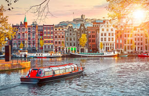 view of Colourful buildings in Amsterdam