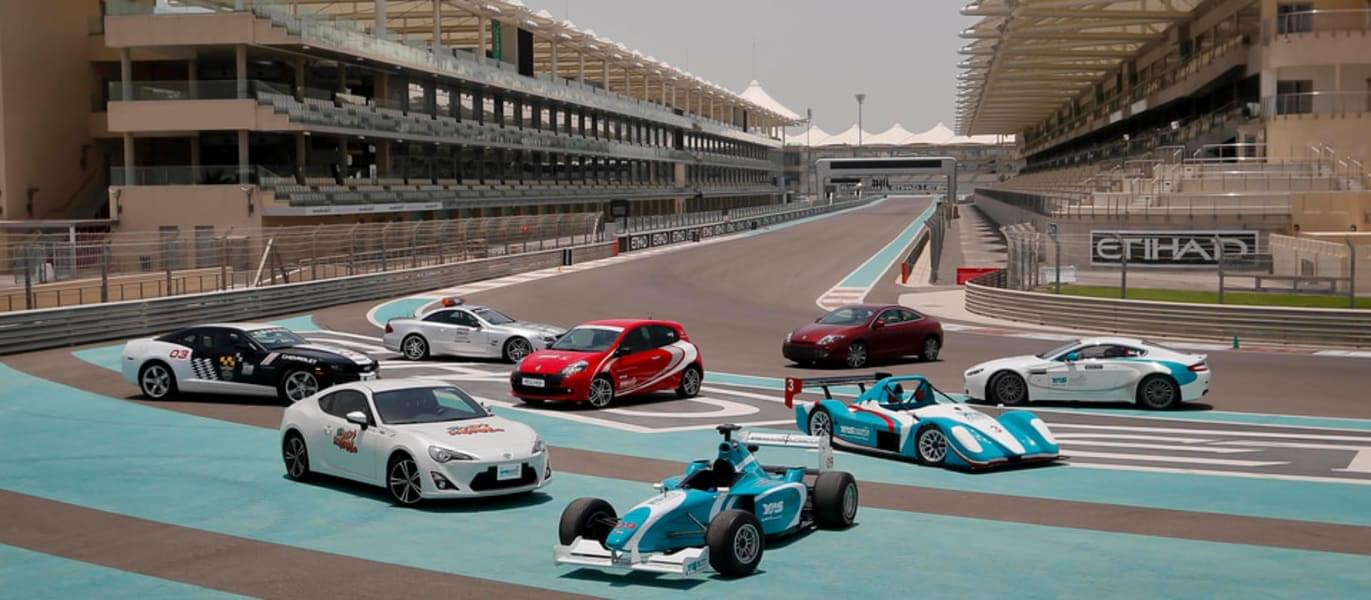 View frame of the Yas Marina circuit boasting off its motorsports.