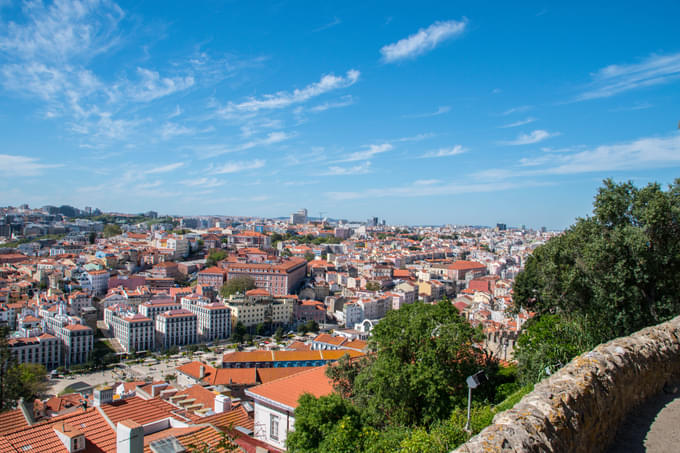 Beautiful View of Sao Jorge Castle