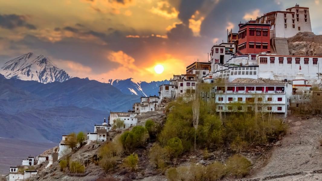 Located in the Eastern region of Leh, Thiksey Monastery is one of the most beautiful Tibetan Buddhist style monasteries in India.