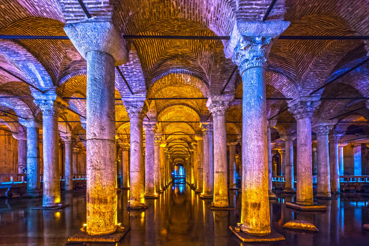 Marble Columns Of Basilica Cistern