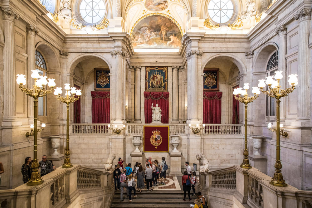 Hall Of Halberdiers In Royal Palace Of Madrid
