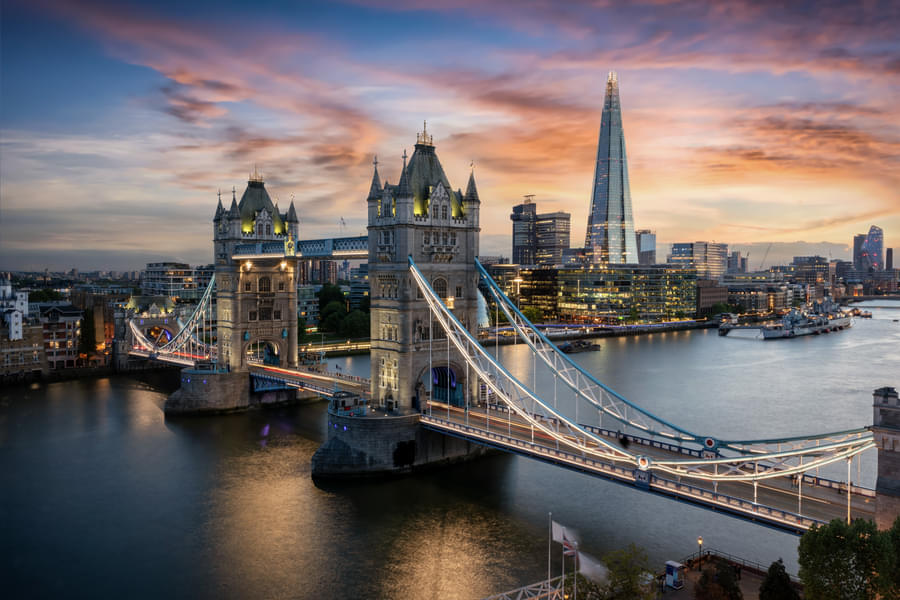 Take in the mesmerzing views of the Tower Bridge