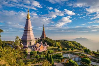 Sunset at Doi Inthanon, Chiang mai, Thailand