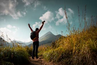 Tourist at Chembra Peak