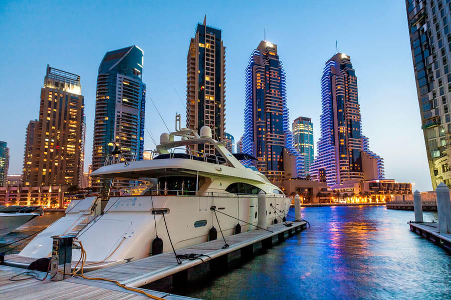 Admire the views of dazzling skylines during Yacht Ride