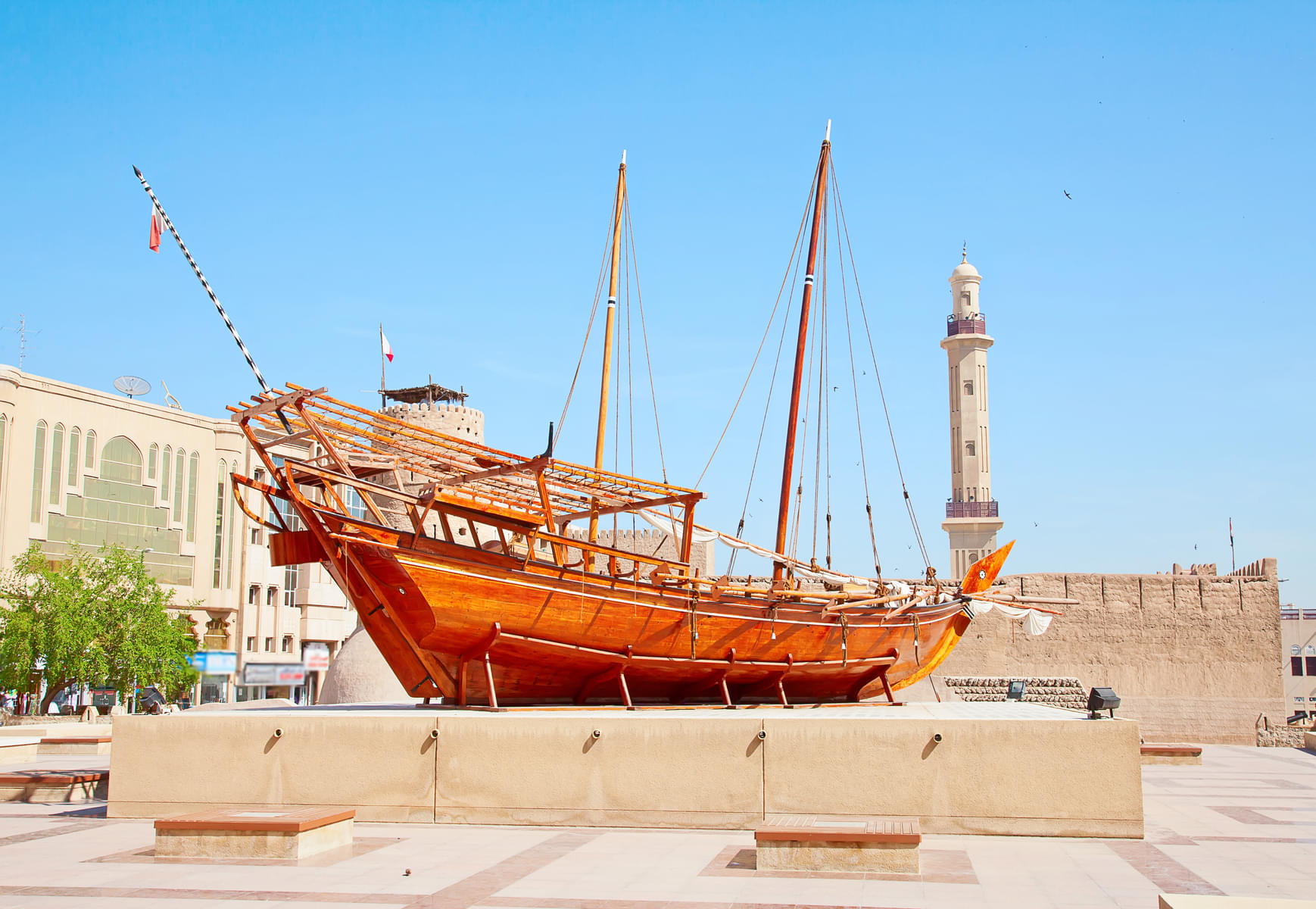 Dubai Museum showcasing Dubai's history and its original heritage
