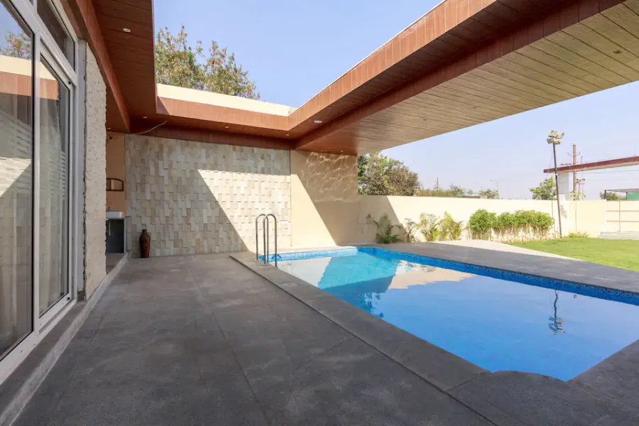 A Farmhouse Stay With Swimming Pool In Hyderabad Image