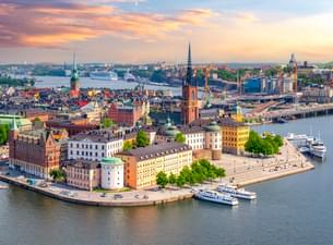 Aerial view of Gamla Stan, Stockholm
